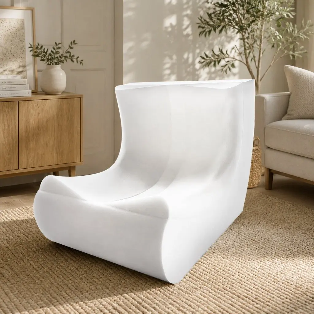 Floor Chair Caterpillar Lounge Sofa Grey Single Seat Relaxing Furniture Living
