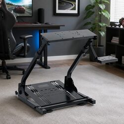 Adjustable Foldable Racing Simulator Stand in Black