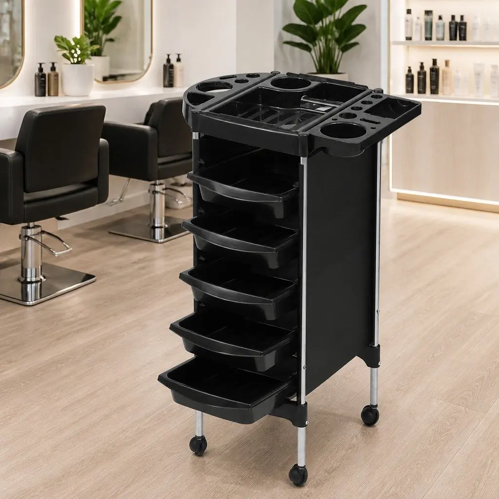 6-Tier Salon Trolley Cart for Beauty Professionals