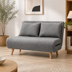 Comfortable 2 Seater Sofa Bed in Grey