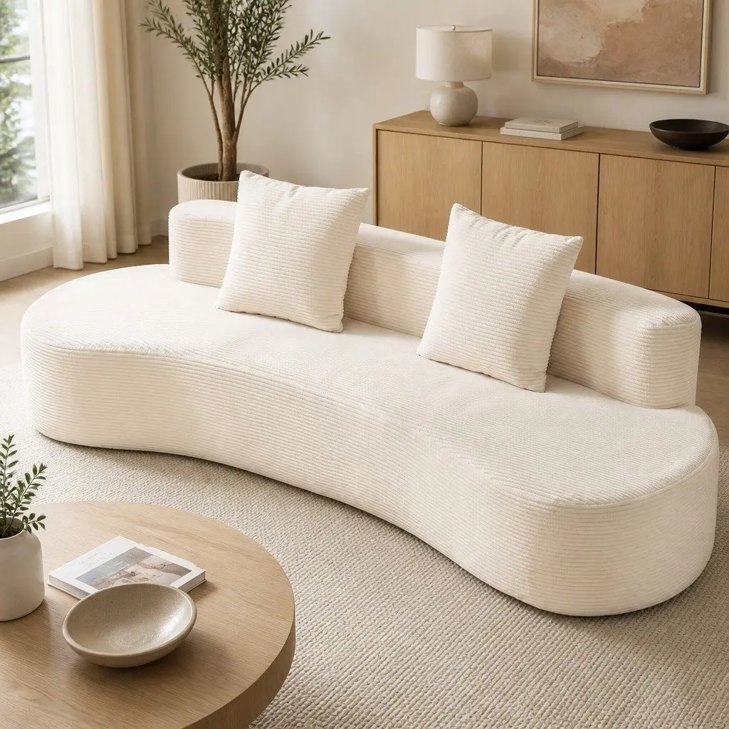 228cm Modular Sofa Bed Sectional Boneless Couch 4 Seater Living Room Furniture