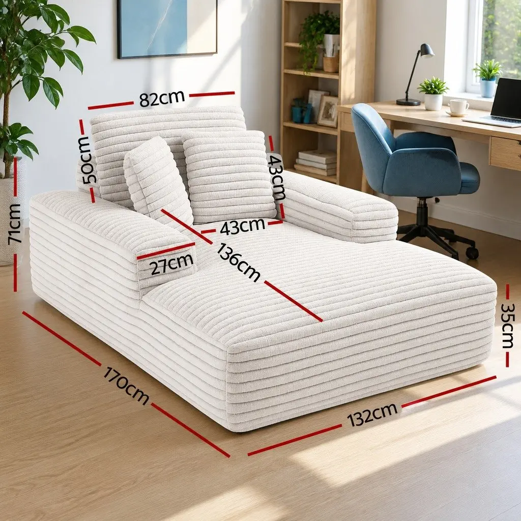 Sofa Bed Faux Fur Fabric Beige Modern Minimalist Lounge Chair Sleeper Size High-Density Foam Pocket Spring Core