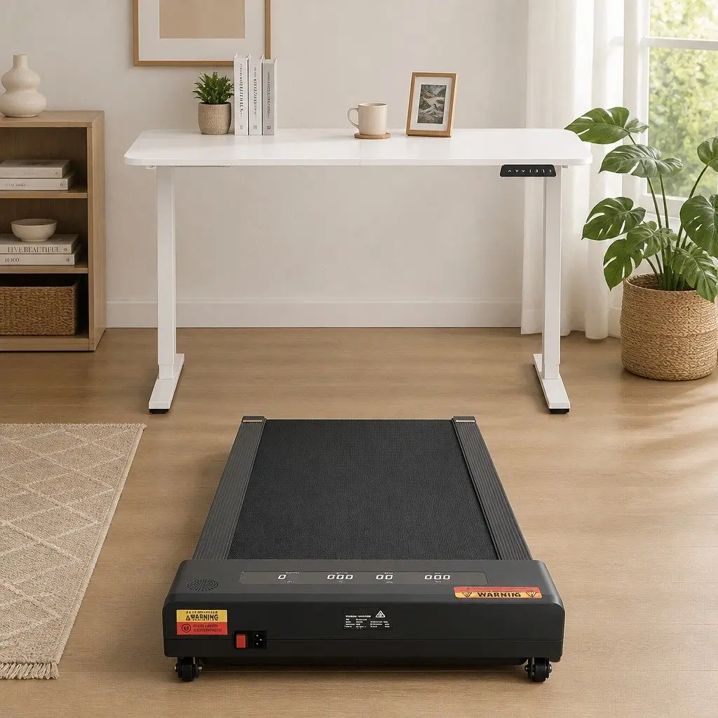 Electric Standing Desk Treadmill Combo Motorised 140cm Height Adjustable Melamine Faced Chipboard