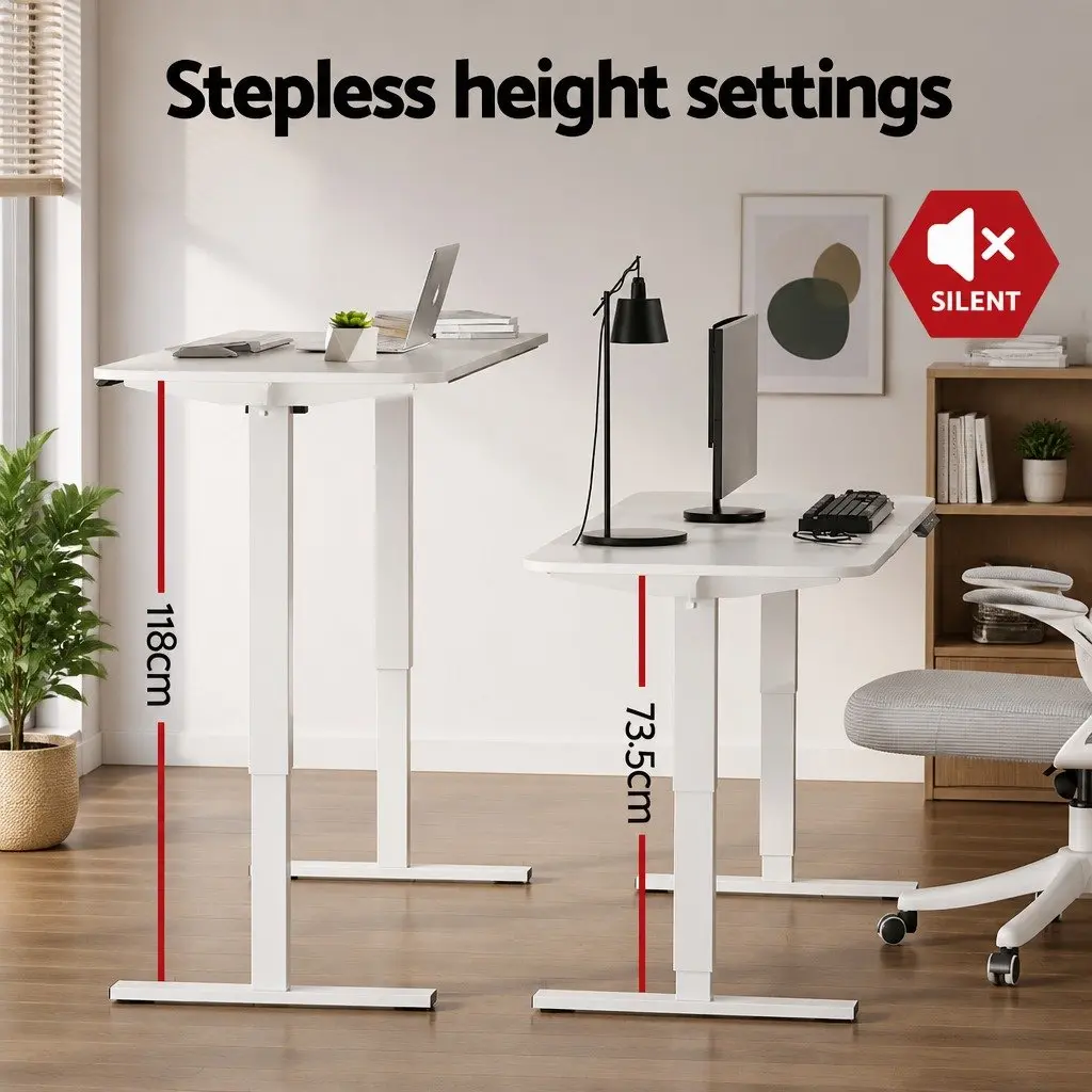 Electric Standing Desk Treadmill Combo Motorised 140cm Height Adjustable Melamine Faced Chipboard