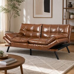 3-Seater Convertible Futon Sofa Bed with Recliner