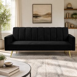 Stylish 3 Seater Velvet Sofa Bed for Modern Living