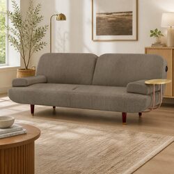 Cozy 3-Seater Convertible Sofa Bed with USB Ports
