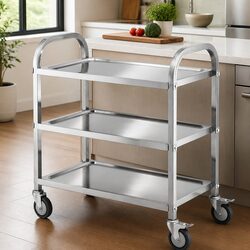 3-Tier Stainless Steel Kitchen Trolley for Your Home