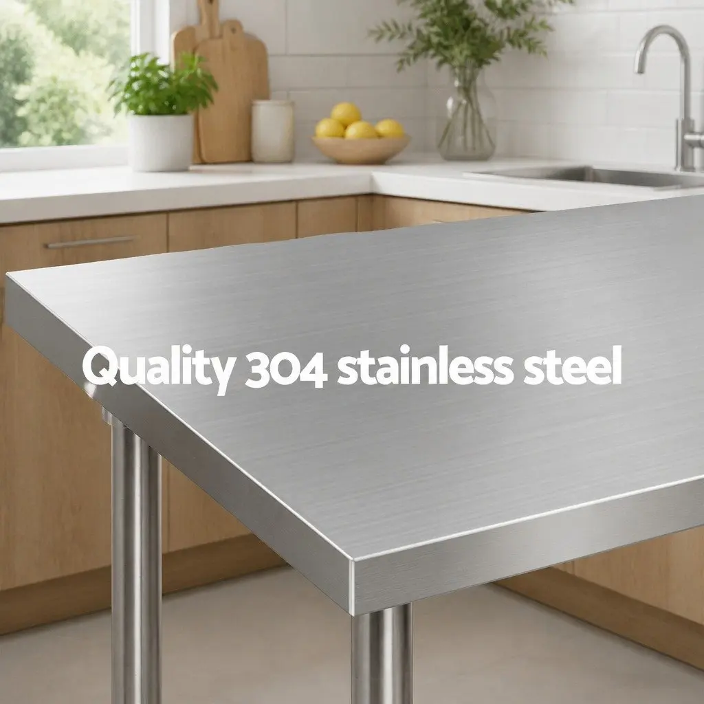 Stainless Steel Kitchen Work Bench Commercial Prep Table 1524x610mm 304 Food Grade Silver