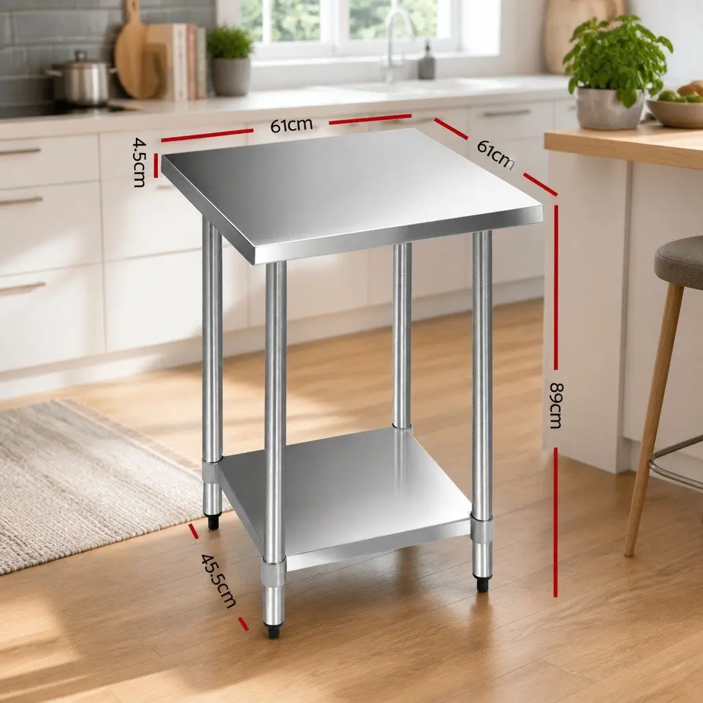 Stainless Steel Kitchen Work Bench 610x610mm for Home Use