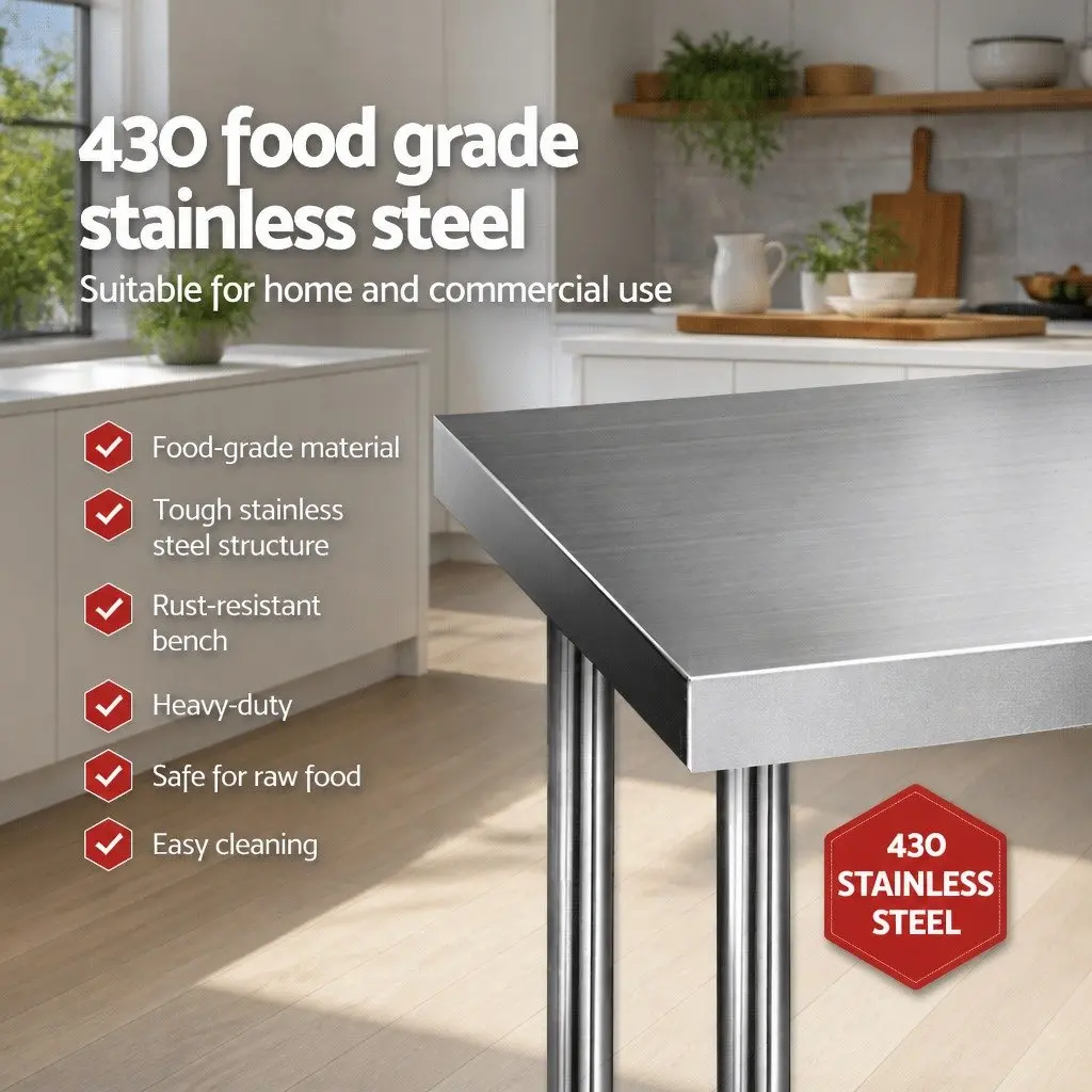 Stainless Steel Kitchen Work Bench 610x610mm for Home Use