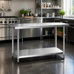 Stainless Steel Kitchen Prep Work Bench 1524x610mm