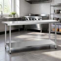 Stainless Steel Kitchen Work Bench 1829x610mm for Home Use