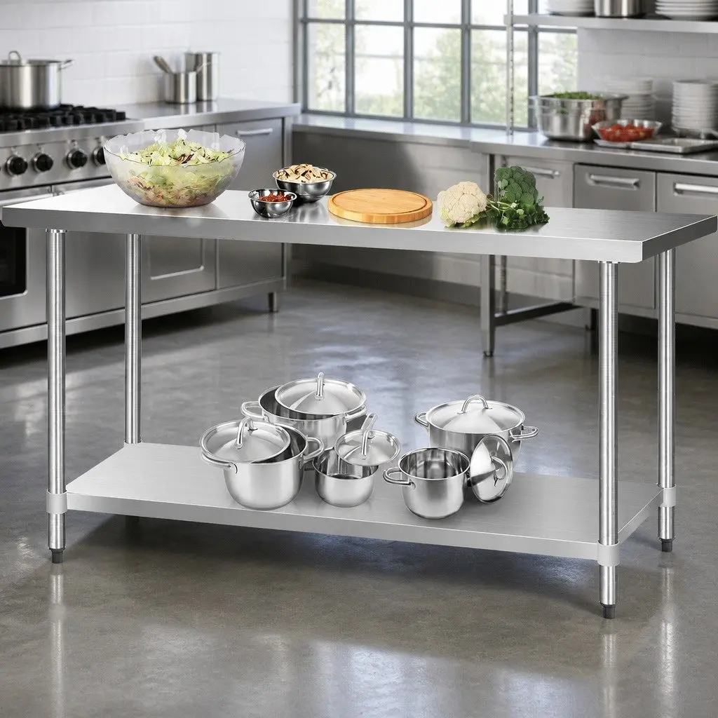 Stainless Steel Kitchen Work Bench 1829x610mm for Home Use