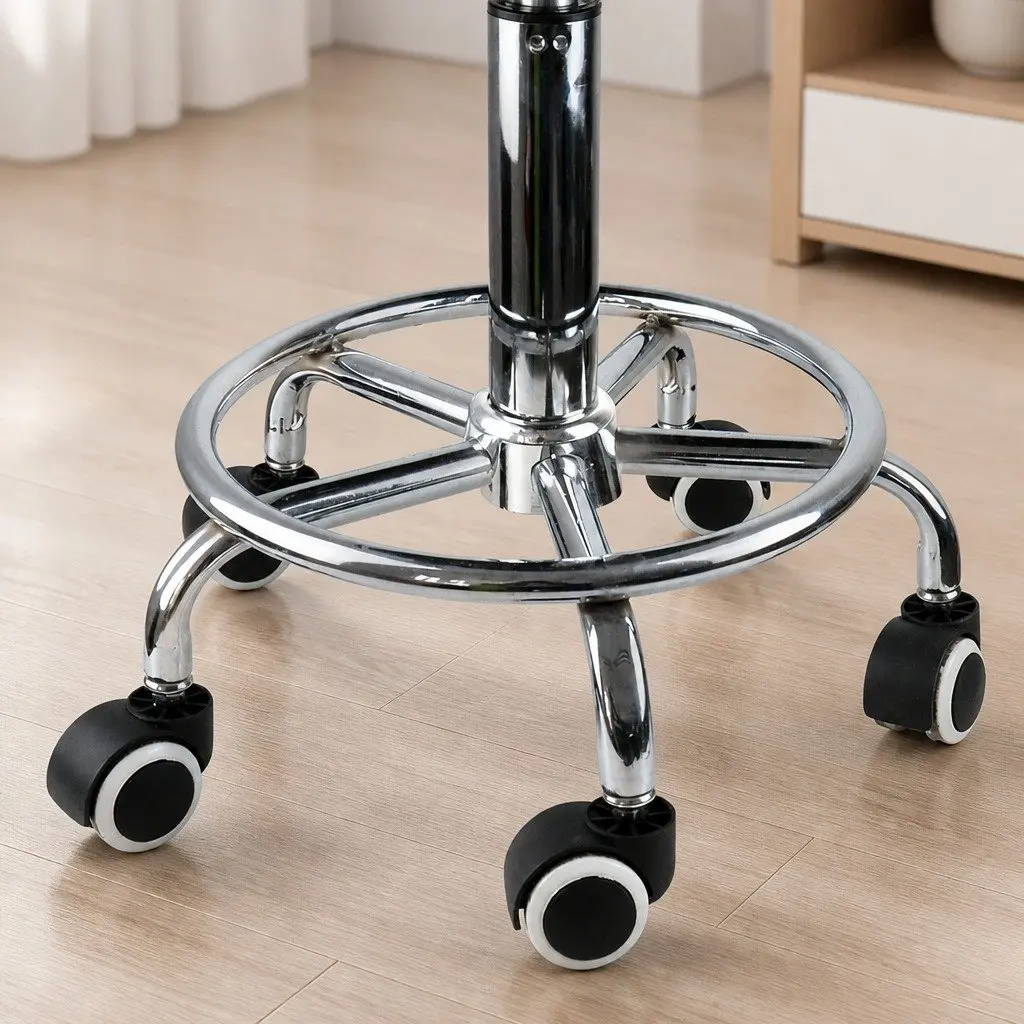 Bar Stools Swivel Height Adjustable PU Leather Chrome