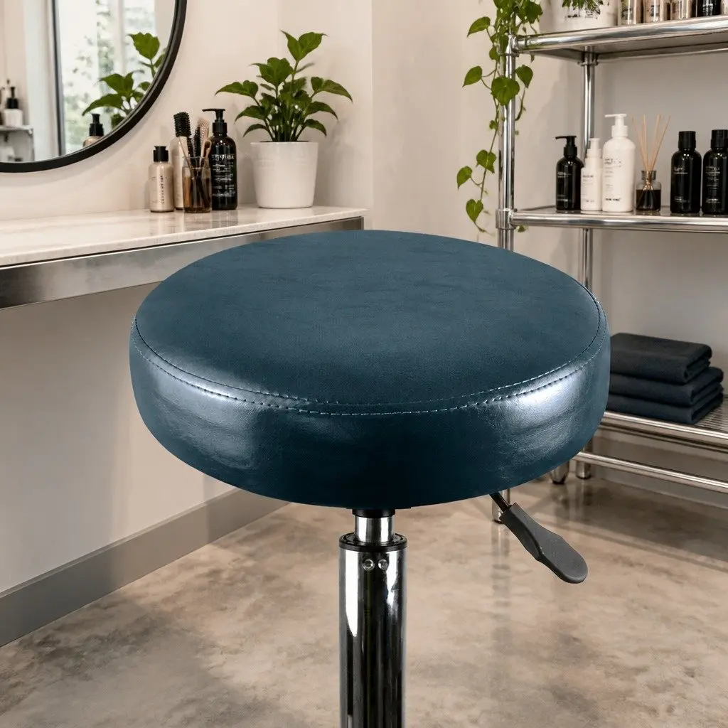 4x Swivel Bar Stools Height Adjustable Salon Hairdressing Stool with Wheels