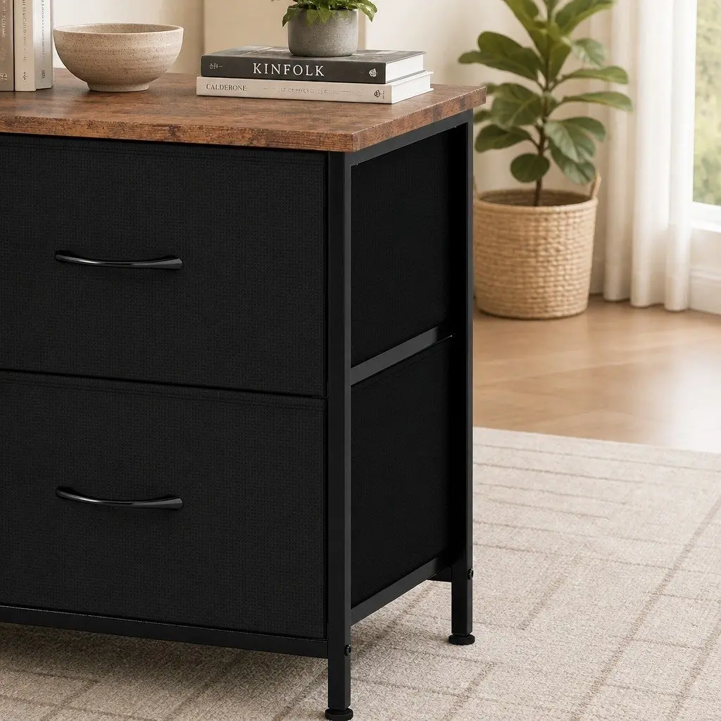 TV Stand Cabinet with 5 Drawers 140cm