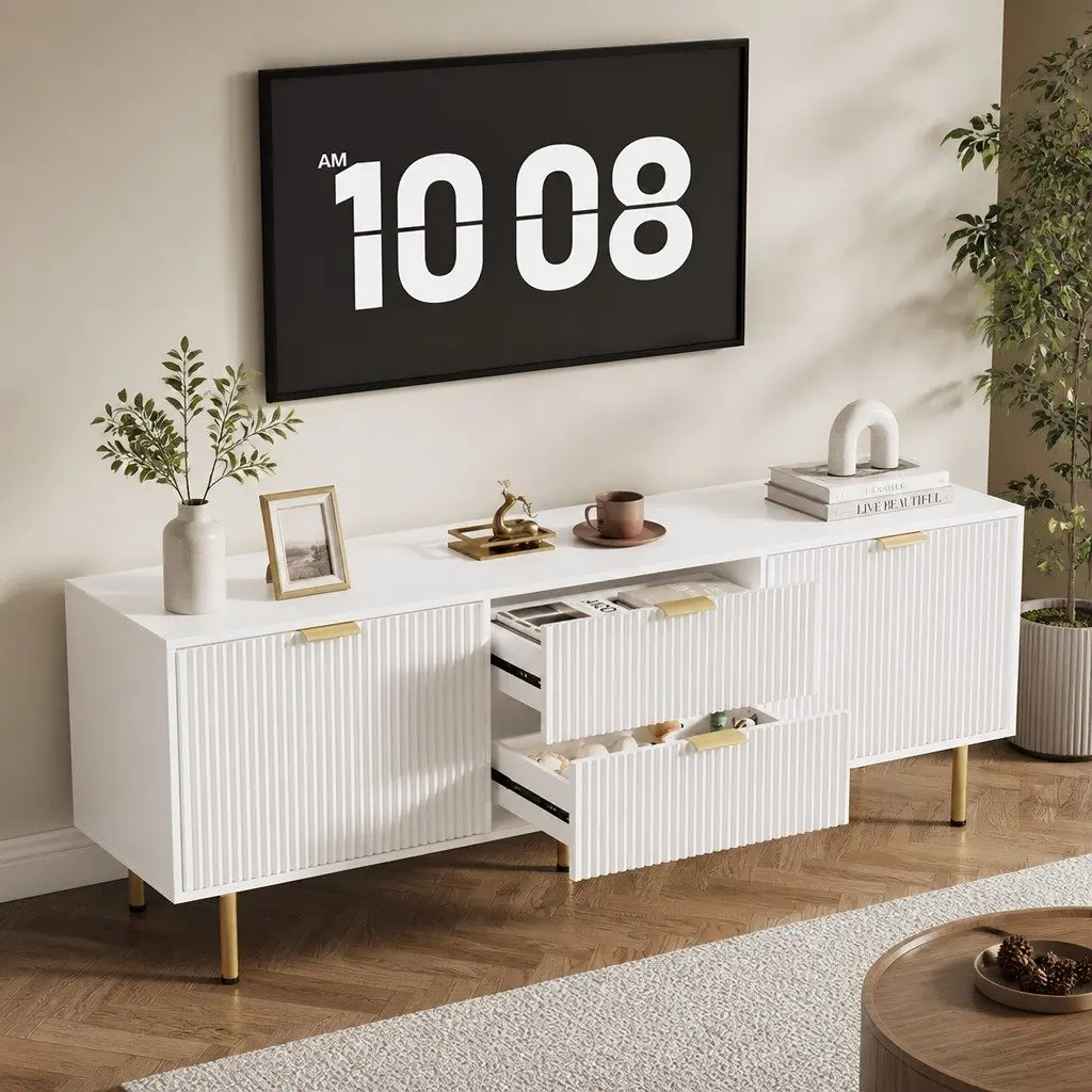 160cm TV Entertainment Unit with Storage Doors