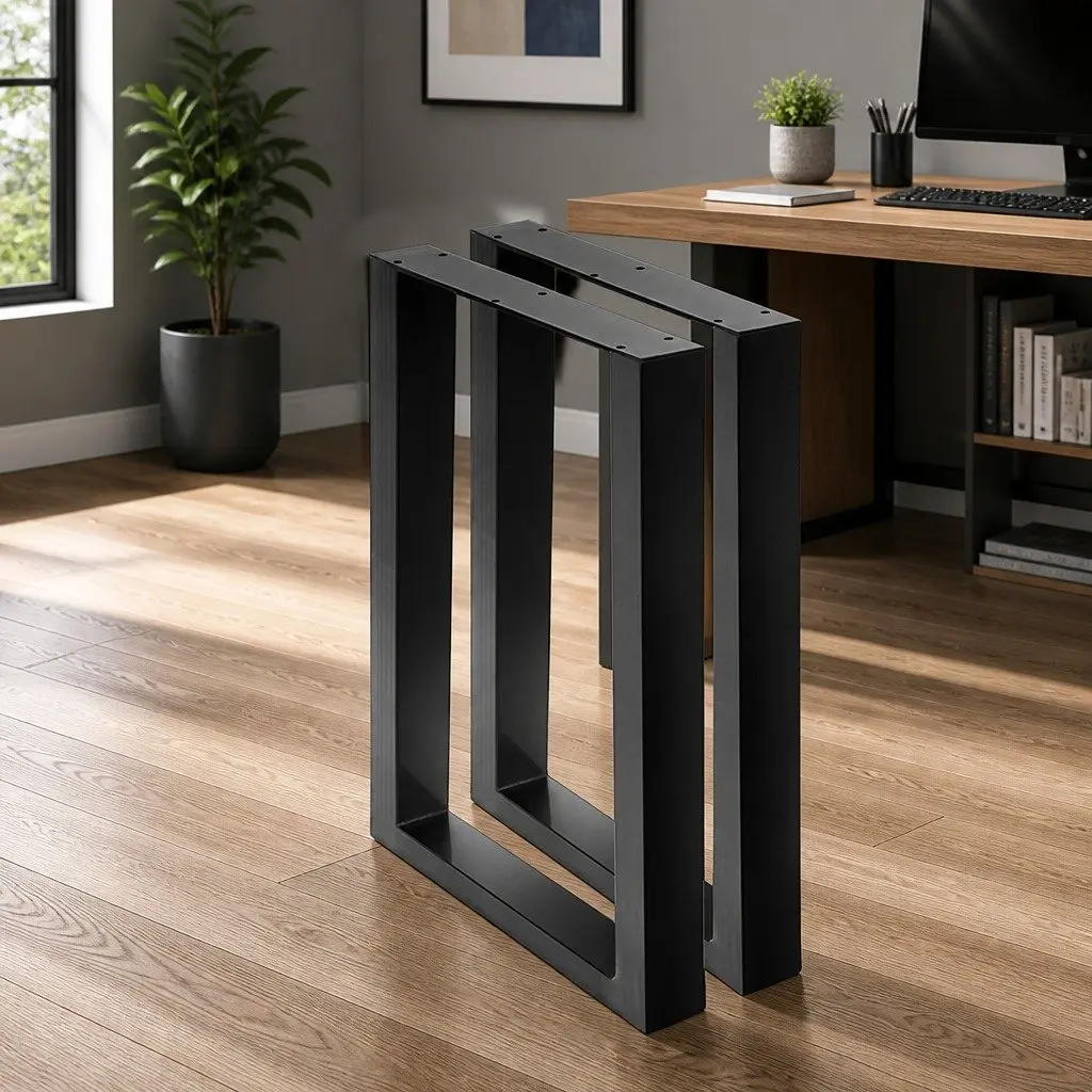 Rectangular Metal Table Legs for DIY Projects, Set of 2