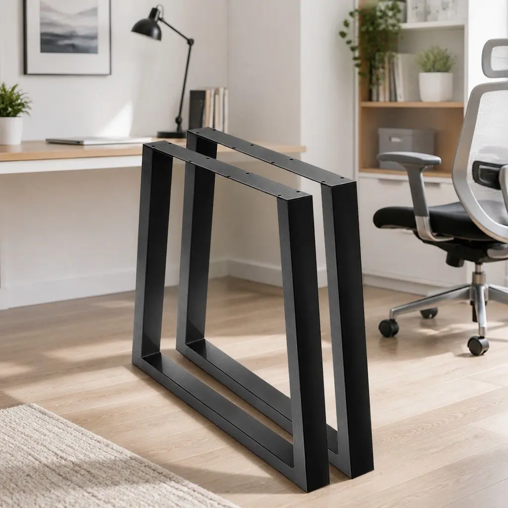 Trapezoid Metal Table Legs Set of 2 for DIY Projects