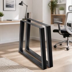 Trapezoid Metal Table Legs Set of 2 for DIY Projects