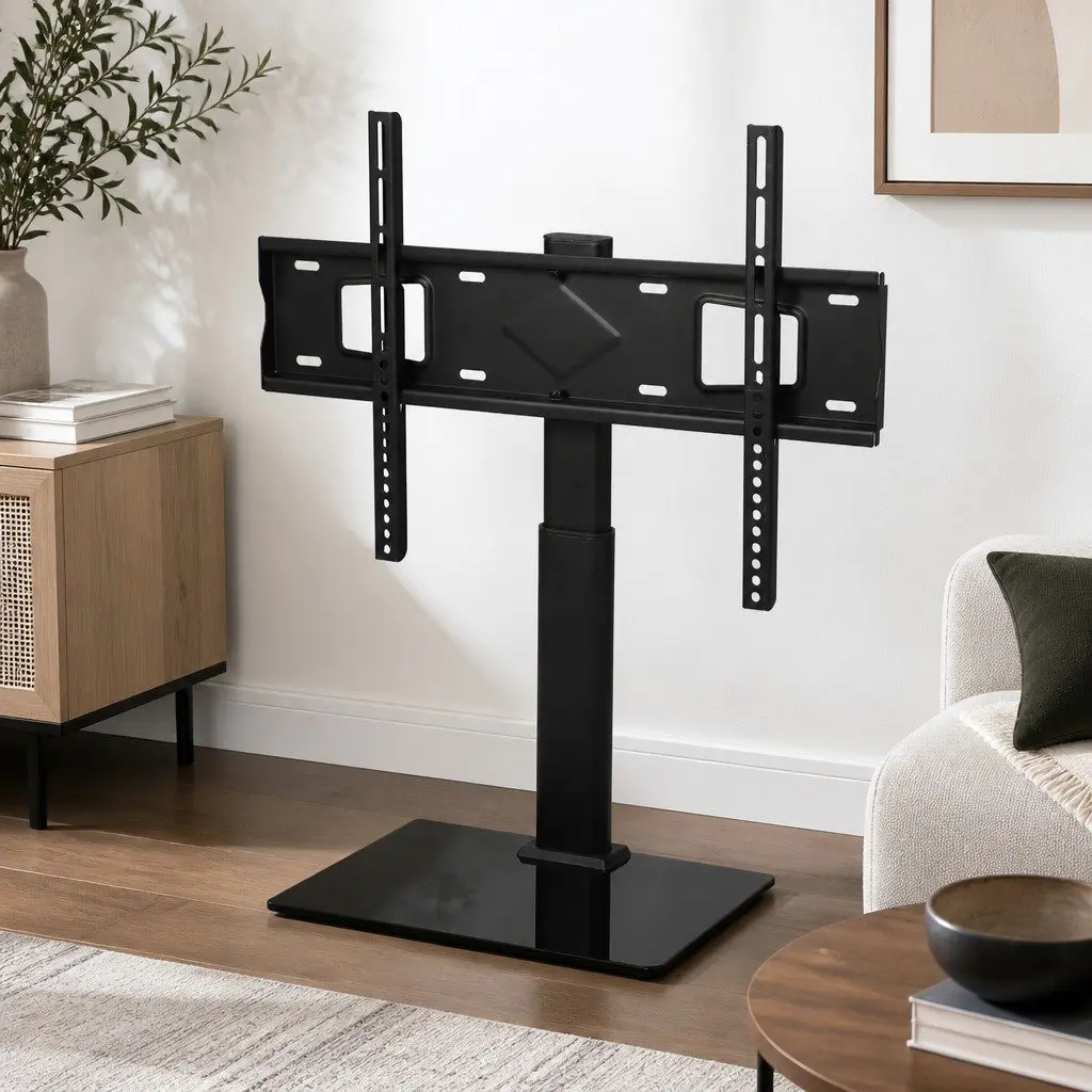 Adjustable Height TV Stand with Mount Bracket 32-75 Inch