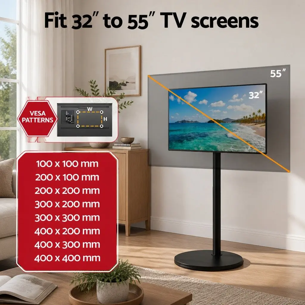 Mobile TV Stand for 32-55 Inch TVs