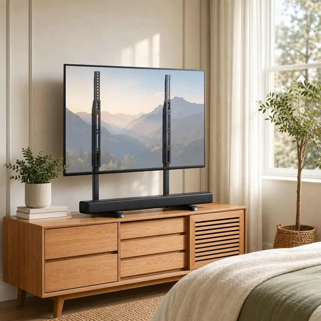 Universal TV Stand 24-86 inch Tabletop Mount Black LED Screen Desktop Bracket