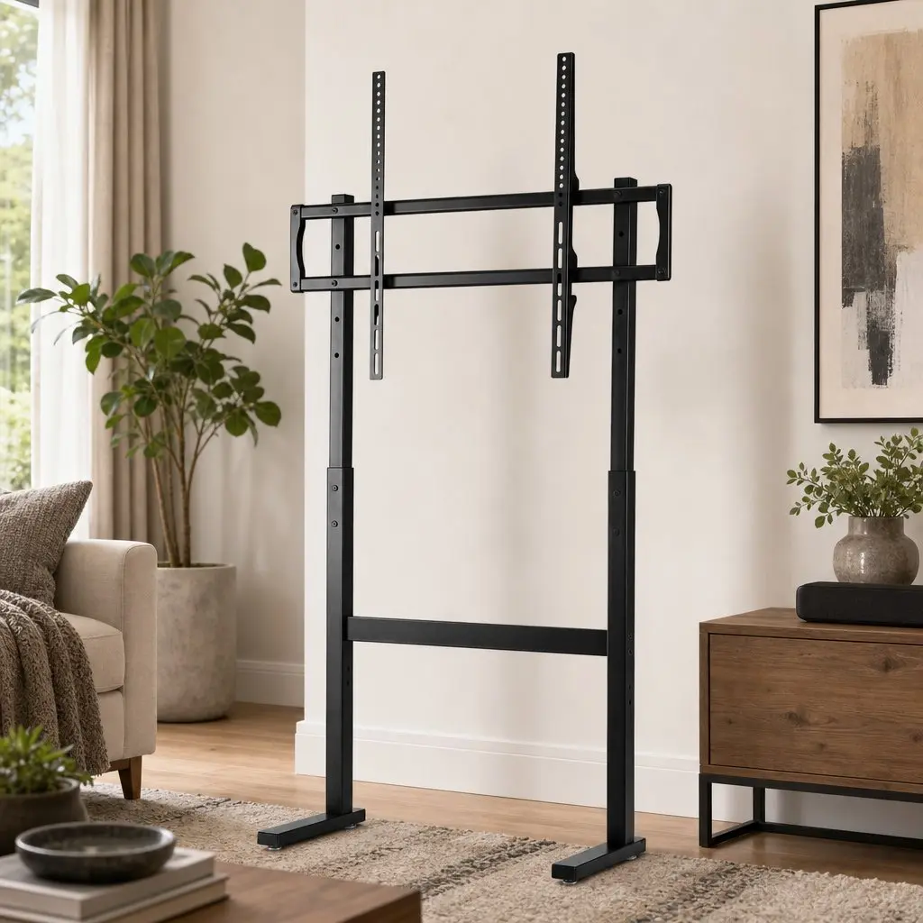 Universal Floor TV Stand for 32-100 Inch Screens Heavy Duty Steel Base Cable