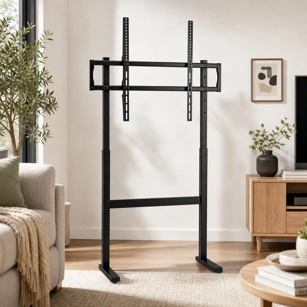 Universal Floor TV Stand for 32-100 Inch Screens Heavy Duty Steel Base Cable