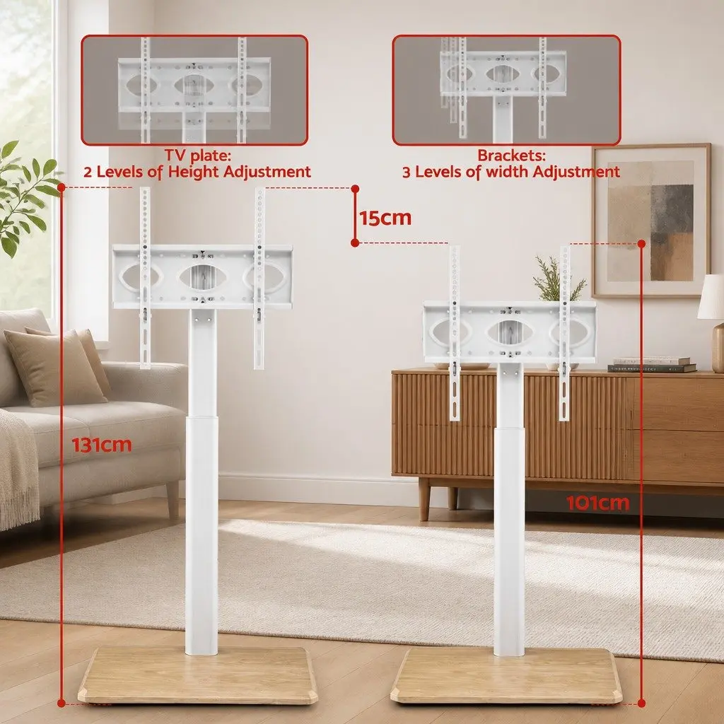TV Stand for 24-55" Screens with Wheels