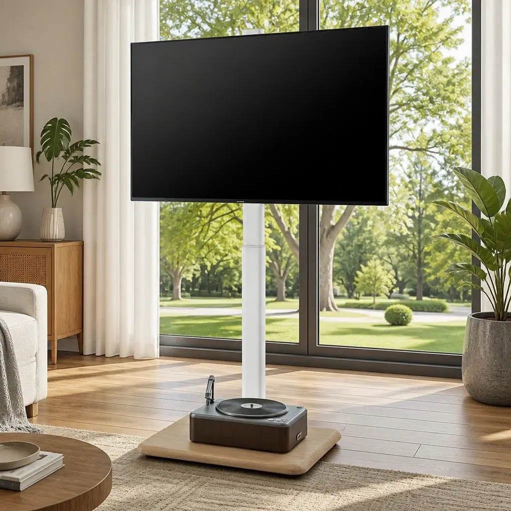 TV Stand for 24-55" Screens with Wheels