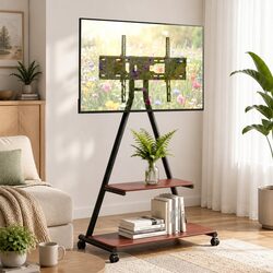 Heavy Duty Mobile TV Stand with Rolling Cart