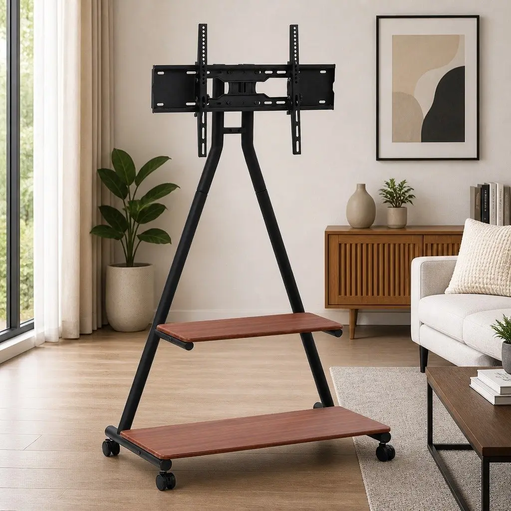 Heavy Duty Mobile TV Stand with Rolling Cart