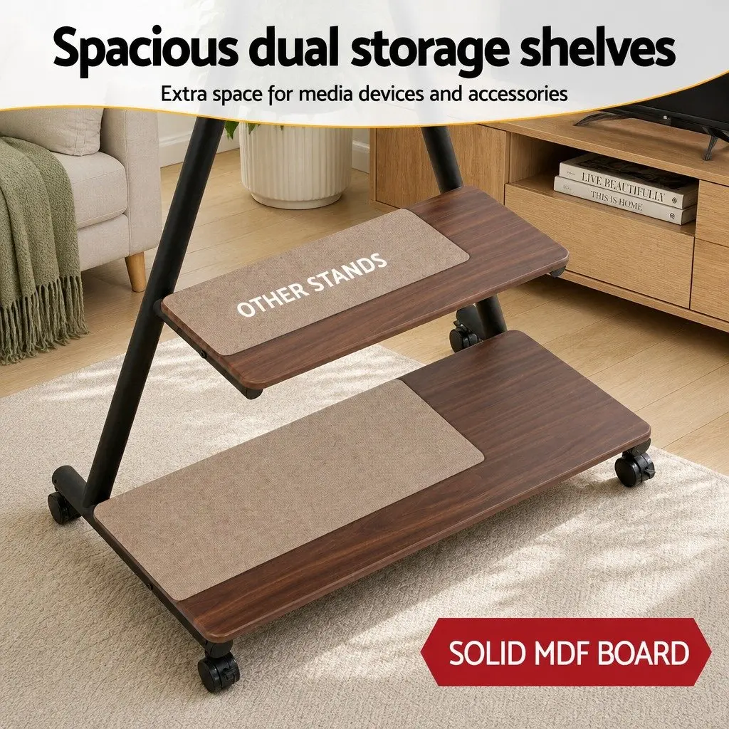 Heavy Duty Mobile TV Stand with Rolling Cart