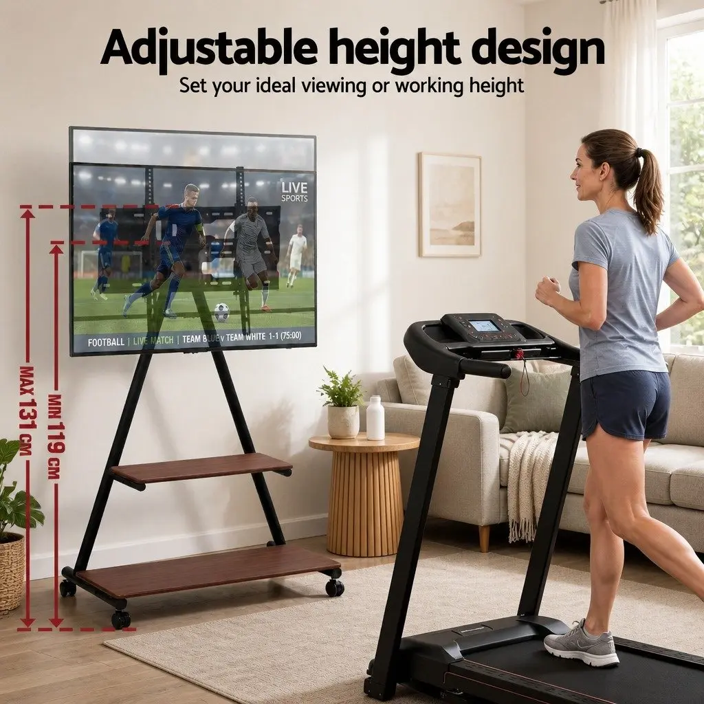 Heavy Duty Mobile TV Stand with Rolling Cart