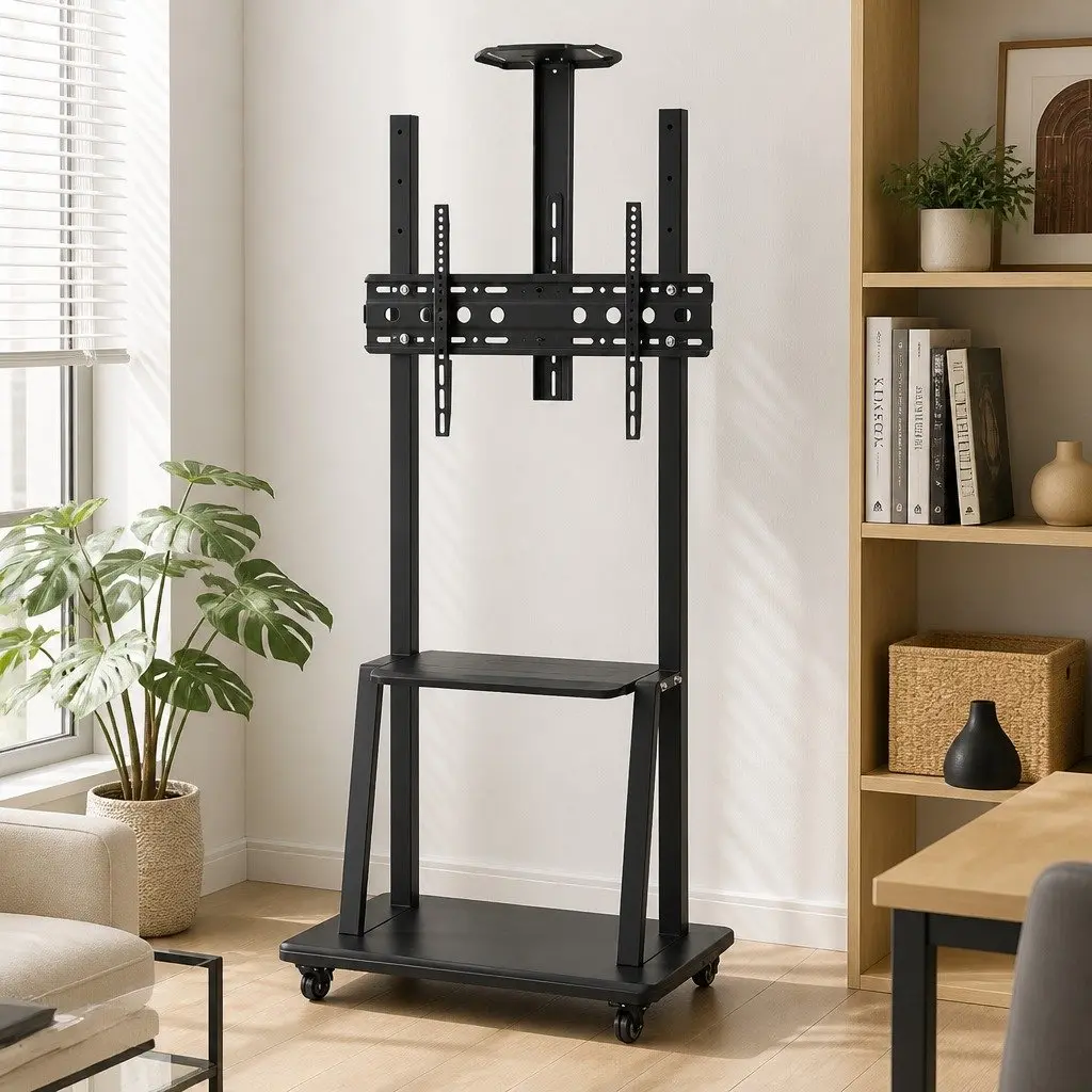 Mobile Adjustable Height TV Stand for 32-70 inch TVs
