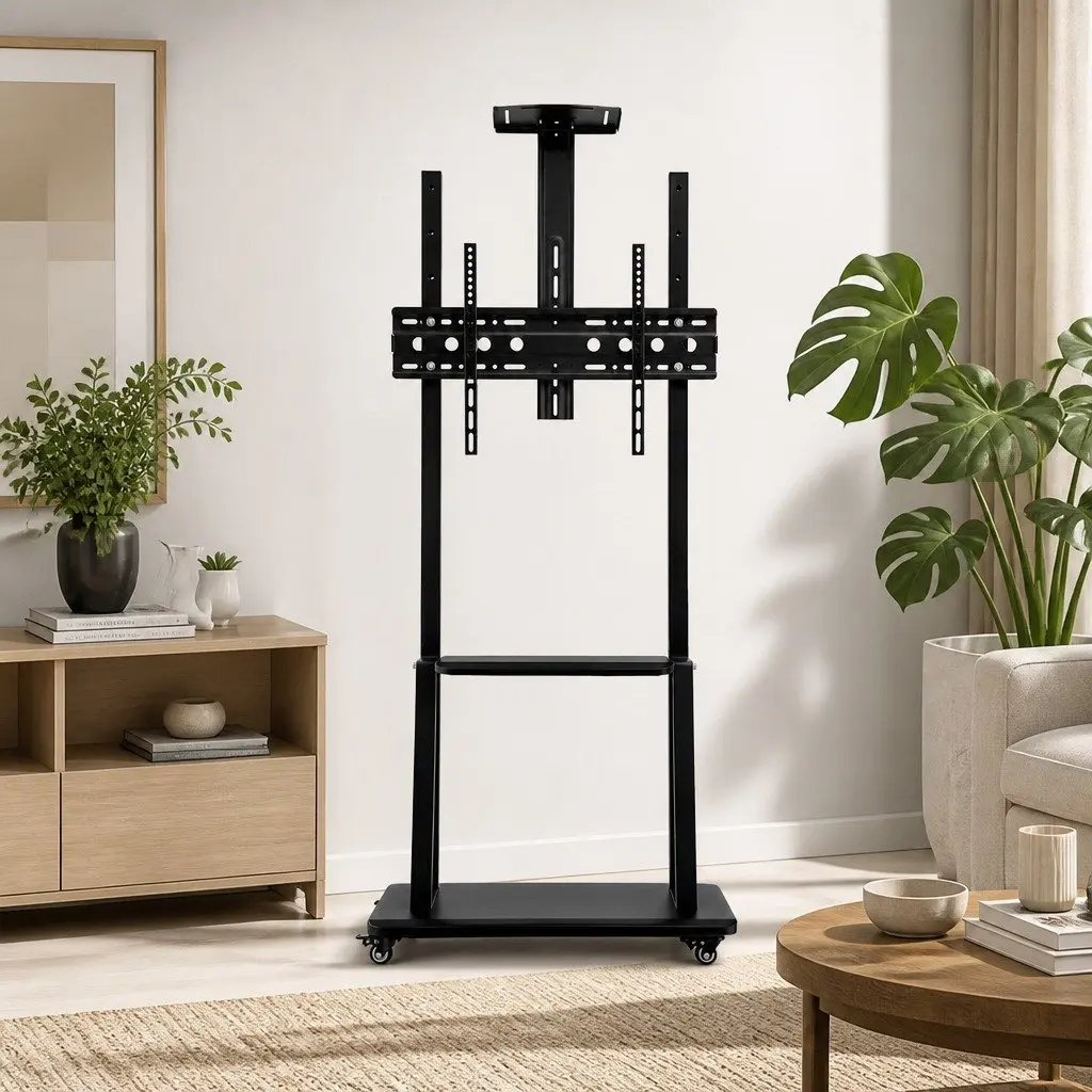 Mobile Adjustable Height TV Stand for 32-70 inch TVs