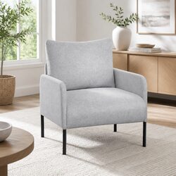 Stylish Grey Accent Armchair for Cozy Living Spaces