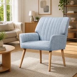 Grey Fabric Armchair for Cozy Living Spaces