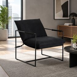 Modern Black Sling Armchair for Stylish Comfort