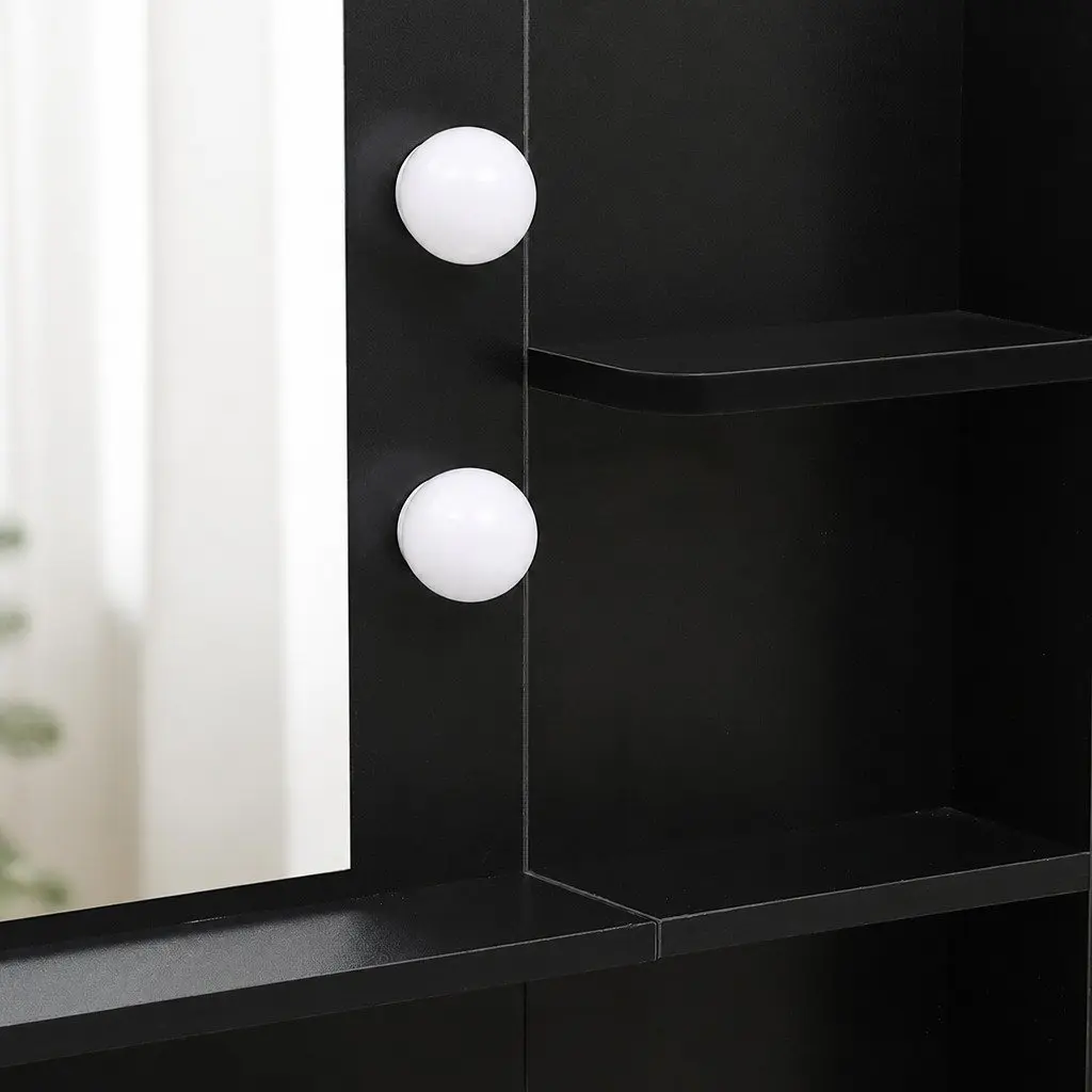 LED Makeup Vanity Stool Set with Storage Drawer