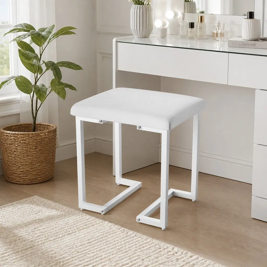 Dressing Table Set with LED Mirror and Stool