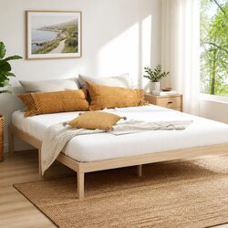 Pine Slatted Base King Size Bed Frame for Cozy Spaces