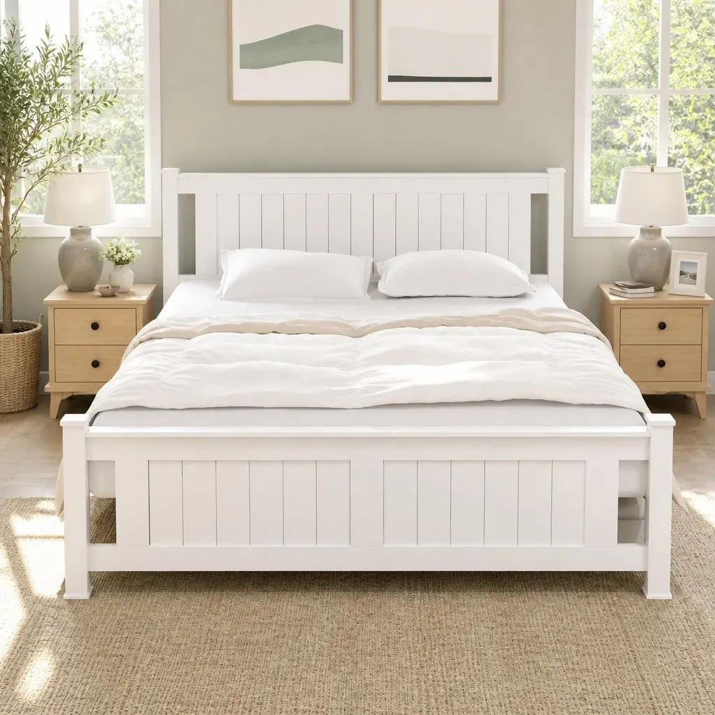 Double Bed Frame with Storage Drawers