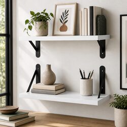Deep Mounted Floating Wall Shelves - 2 Pieces