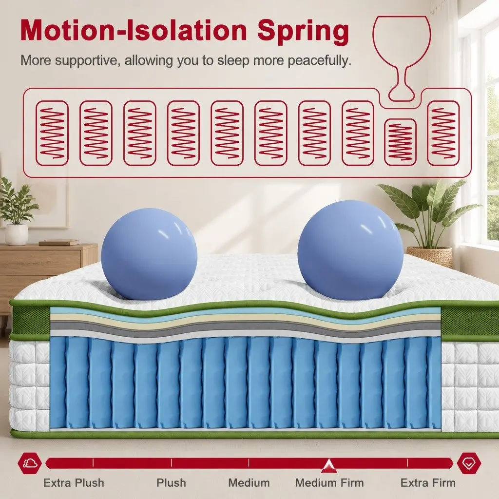 30cm King Single Gel Memory Foam Hybrid Mattress