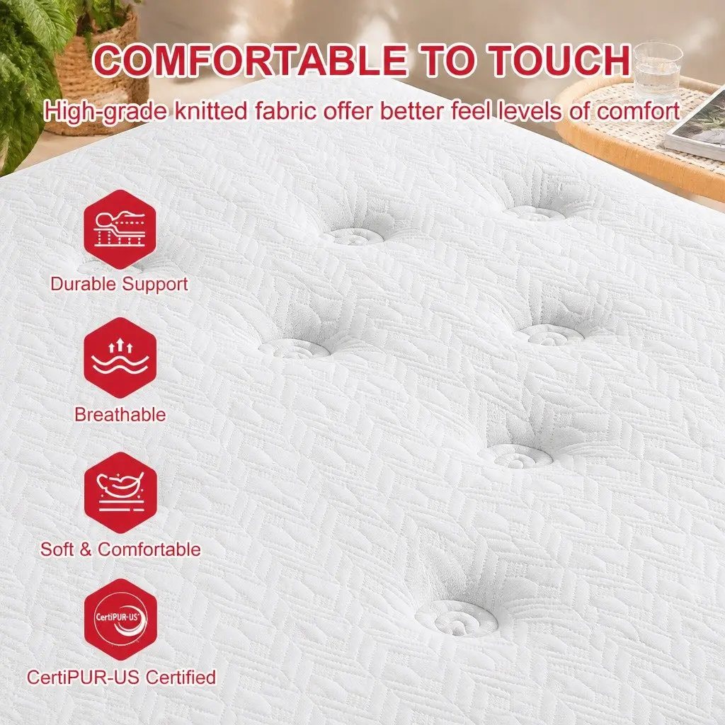 30cm King Single Gel Memory Foam Hybrid Mattress