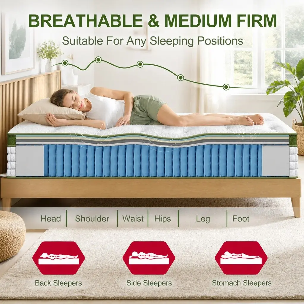 Queen-Sized Hybrid Mattress 30cm Gel Memory Foam