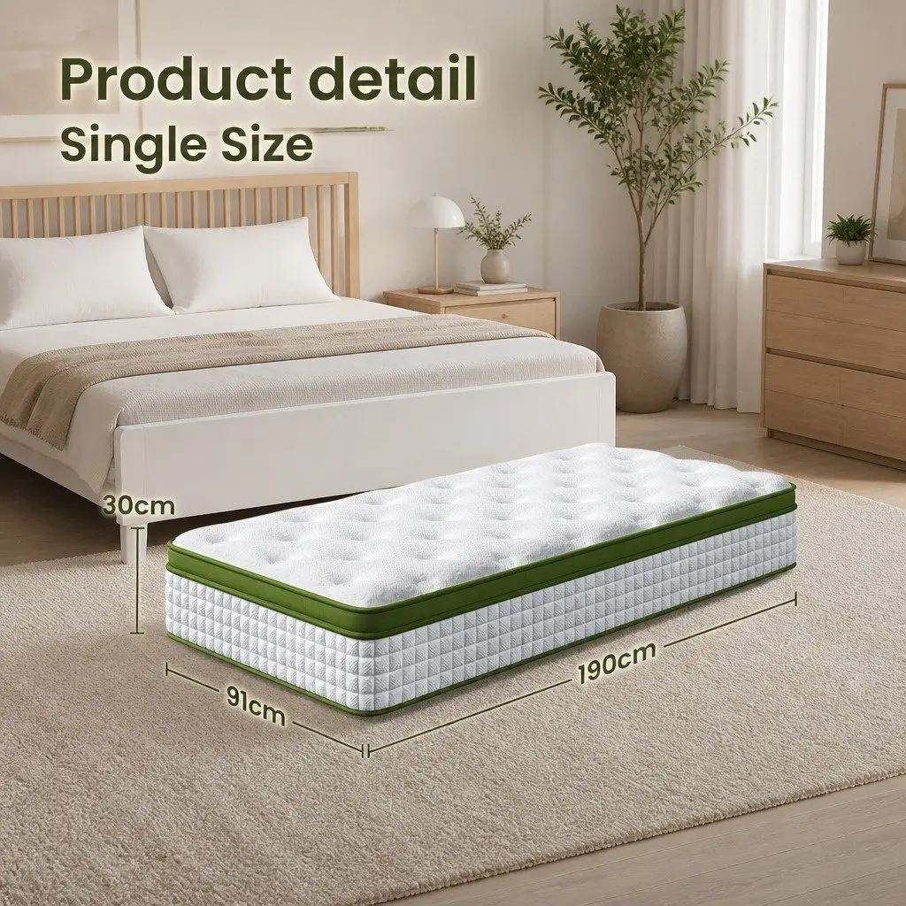 30cm Gel Memory Foam Hybrid Pocket Spring Mattress